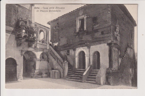 Cartolina orte viterbo piazza - orte,