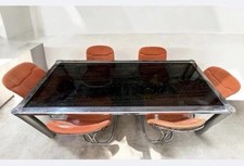 SET TAVOLO DA PRANZO E 6 SEDIE GASTONE RINALDI MODERNARIATO ITALIA ANNI '70