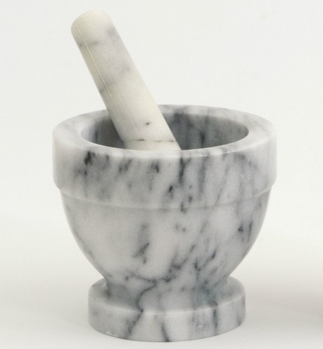 Mortaio vaso marmo - a, bianco