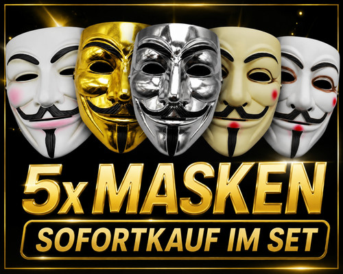 Maschera guy fawkes v - maschera,