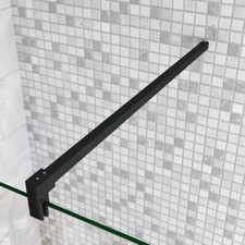 BARRA STABILIZZATRICE VARIE FORME PER RINFORZARE VETRO BOX DOCCIA NERO OPACO