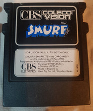 SMURF 1983, console COLECO VISION PAL I PUFFI De Smurfen  Peyo CARTUCCIA