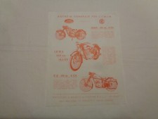 JAWA CZ AGENZIA GENERALE PER L'ITALIA DEPLIANT  MOTOCICLETTA EPOCA '50
