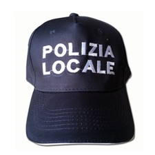 CAPPELLINO POLIZIA LOCALE RICAMATO COTONE