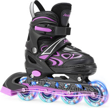 Pattini in Linea per Bambini, Pattini a Rotelle Bambina Regolabili per Bambini R