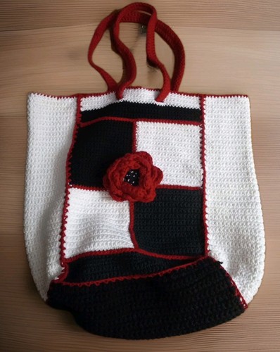 Borsa tote all uncinetto - borsa, all'uncinetto