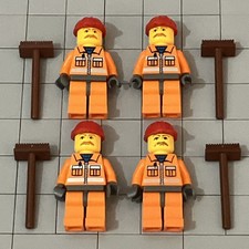 LEGO Minifigure Lotto di 4 Set 7746-1 Rullo a Tamburo Singolo Città E6 27