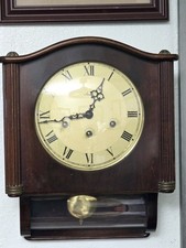 Antique Mauthe Wall Clock Runs