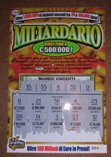 GRATTA E VINCI - MILIARDARIO - DA EURO 5 USATO - NON VINCENTE - NUMERO 004