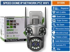 TELECAMERA SPEED DOME PTZ IP NETWORK 8MP CON QUATTRO LENTI ANALISI INTELLIGENTE