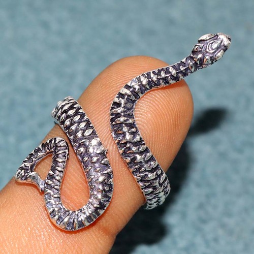 Anello gotico serpente argento - serpente,