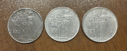 Monete 100 lire anno - monete,