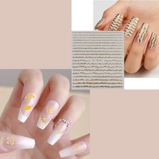 Set 2 adesivi per unghie 3D