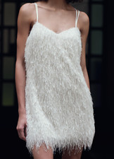 ZARA Mini Abito Bianco Filo