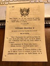 REGIO DECRETO APPR SPECCHI PAGHE VANTAGGI PERS ADDET SCUOLA MILITARE CAVALLERIA