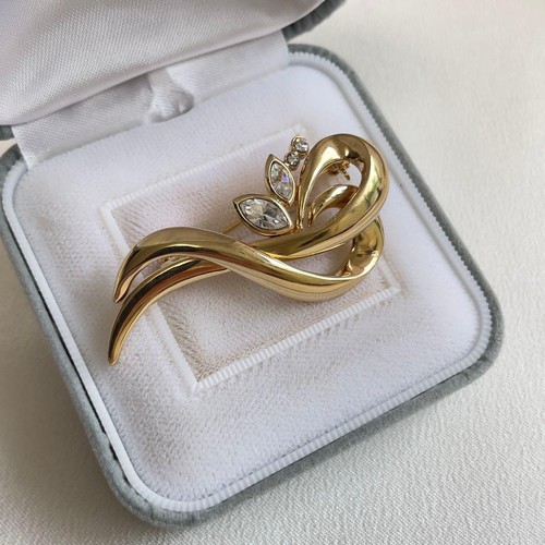 Spilla vintage tono oro con