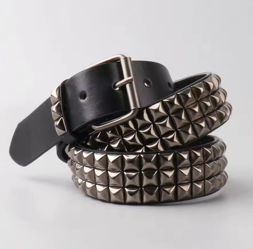 Cintura pelle con borchie - cintura,