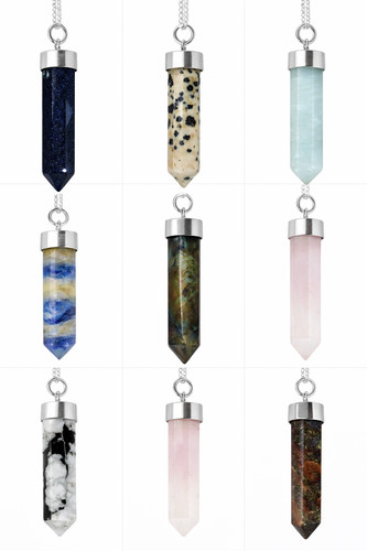 Collana punta pietra reiki - pietra,