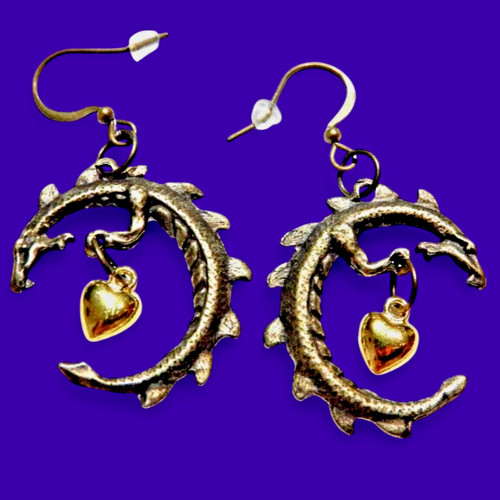 Orecchini drago bronzo - drago, forma
