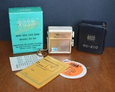 Portachiavi vintage ROSS micro stato solido radio modello RE210 Hong Kong FUNZIONANTE