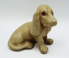 Figurina Di Cane Bassett Hound In Chalkware