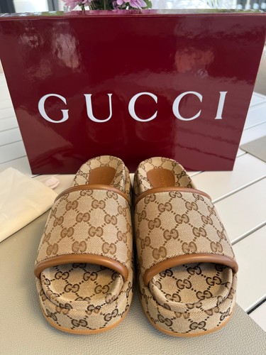 Gucci ciabatte plateau - gucci,