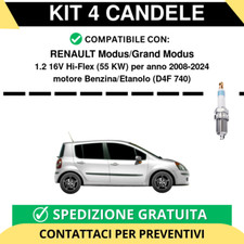 KIT 4 CANDELE per RENAULT