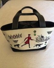 Borsetta donna in cotone canvas e pelle lunga cent. 30. Usata 2  volte perfetta.