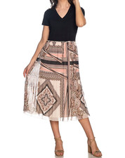 Abito plissèttato a fantasia