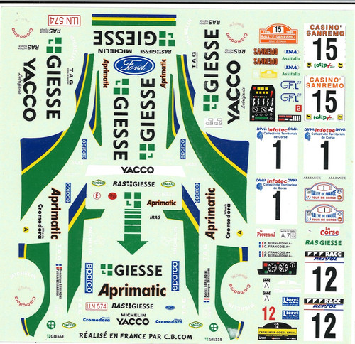 Decal ford escort rs - 1/24,