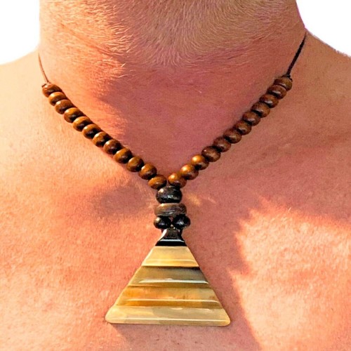 Collana con ciondolo osso - con, in