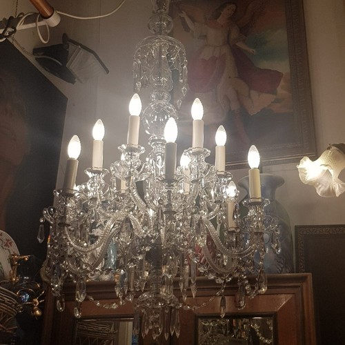 Antico lampadario cristallo - in,