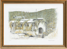 Natale Addamiano (1943) Litografia Casolare Romano Firmata Numerata Certificato