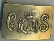 SPLENDIDA FIBBIA PER CINTURA ESERCITO FRANCHISTA GUERRA DI SPAGNA - UFFICIALI