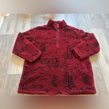 Raro maglione vintage Woolrich Deep Pile outdoor 1/4 zip taglia large