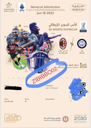 Biglietto eticket milan inter - biglietto,