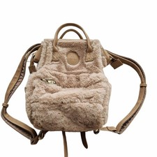 Anello Beige Fur Mini Backpack