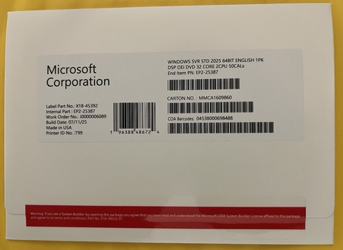 Windows server 2025 standard - server,