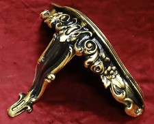 Console M Barocco Nera / Oro 31x 21x12cm Retro Specchio Da Parete Consolle