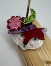 Spilla volpe rossa con