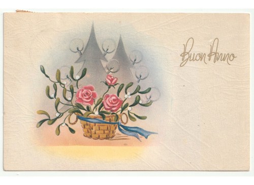 1952 cartolina epoca auguri - 1952, d'epoca