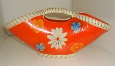 VASO CESTINO CERAMICA PUCCI UMBERTIDE ARANCIO MIDCENTURY POTTERY RARO NO ROMETTI
