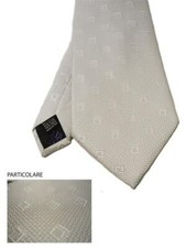 CRAVATTA IN SETA LUCIANO SOPRANI MADE ITALY AVORIO NUOVO