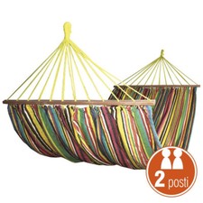 AMACA DOPPIA MATRIMONIALE DA GIARDINO SOSPESA POLICOTON MULTICOLORE 220X160