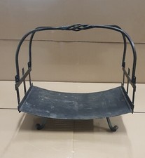 cesta portalegna in ferro vintage