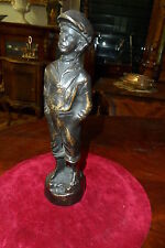 SCUGNIZZO NAPOLETANO-ANTICO  BRONZO A CERA PERSA-RITRATTO-h 22.5CM