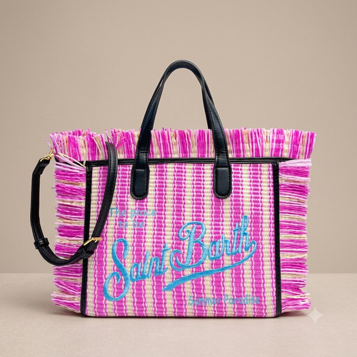 Borsa mare canvas paglia - borsa, mc2