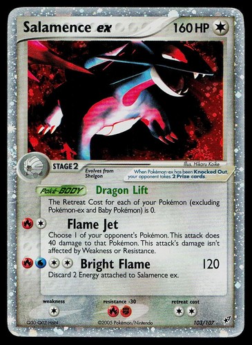 Carta pokemon deoxys - deoxys, salamence