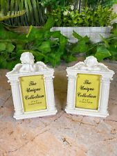 Pair of Guardian Angel Figurine Cherub Photo Frames Statue Ornament Sculpture