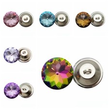 10PCS Rhinestone Glass Button